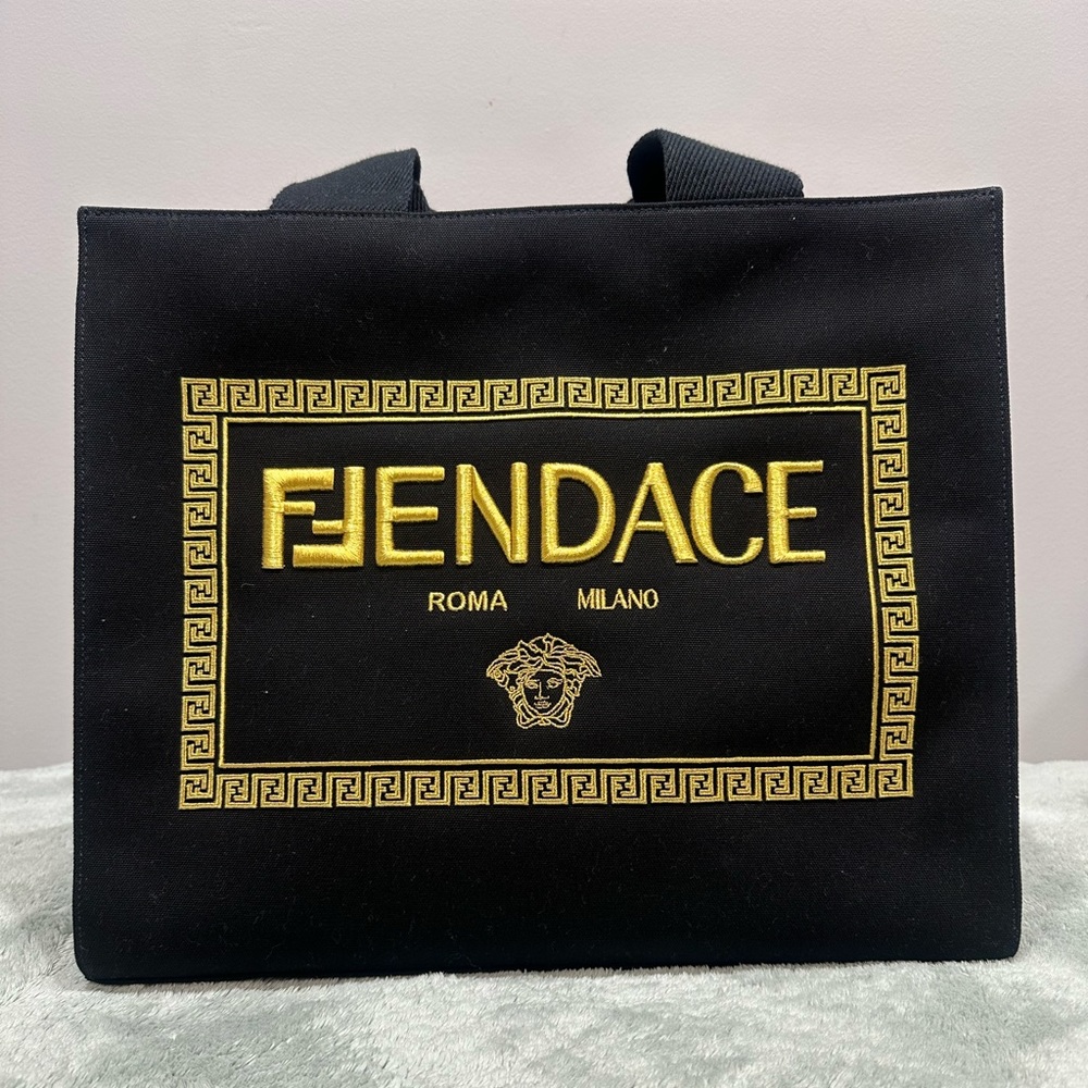 FENDI x VERSACE FENDACE cloth tote bag